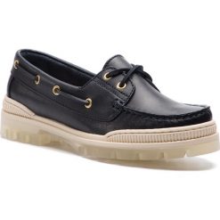 Mokasyny TOMMY HILFIGER - Sporty Tommy Boat Shoe FW0FW04031 Midnight. Niebieskie mokasyny TOMMY HILFIGER, bez wzorów, ze skóry, bez obcasa. W wyprzedaży za 319.00 zł.