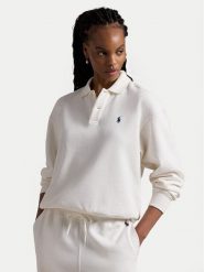 Polo Ralph Lauren Bluza 211947966001 Biały Regular Fit. Białe bluzy Polo Ralph Lauren, xl, bez wzorów, z bawełny, bez kaptura. Za 659.99 zł.