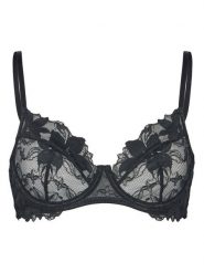 Hunkemöller Biustonosz z fiszbiną Ingrid 300469 Czarny. Czarne biustonosze Hunkemöller, bez wzorów, z syntetyku. Za 139.99 zł.