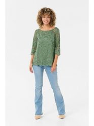 Cream Bluzka w kolorze zielonym rozmiar: XL. Zielone bluzki Cream, xl, bez wzorów, z koronki, bez kołnierzyka, bez ramiączek. Za 100.99 zł.