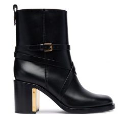 Botki Elisabetta Franchi. Czarne botki Elisabetta Franchi, bez wzorów, bez obcasa, na słupku, bez zapięcia. Za 4,079.00 zł.