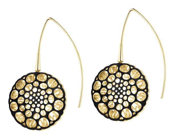 Kolczyki srebrne. Szare kolczyki Apart, pozłacane. Za 699.00 zł.