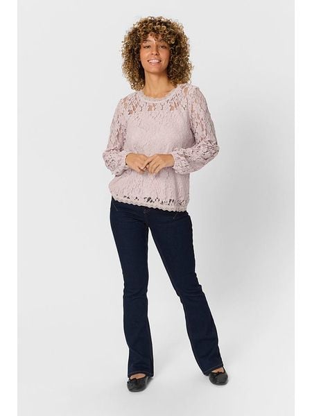 Cream Bluzka "Kit" w kolorze jasnoróżowym rozmiar: XL. Różowe bluzki Cream, xl, bez wzorów, z koronki, bez kołnierzyka, bez ramiączek. Za 83.03 zł.