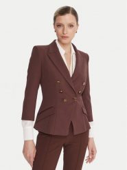 Elisabetta Franchi Marynarka GI-174-56E2-V660 Brązowy Regular Fit. Brązowe marynarki i żakiety Elisabetta Franchi, bez wzorów, z syntetyku. Za 2,859.00 zł.