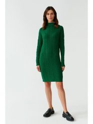 TATUUM Sukienka dzianinowa w kolorze zielonym rozmiar: XXL. Zielone sukienki Tatuum, na co dzień, xxl, bez wzorów, z dzianiny, bez kołnierzyka, bez ramiączek, midi, proste. Za 95.92 zł.