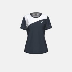 TIE-BREAK Damska Koszulka Tenisowa. Niebieskie bluzki Head, bez wzorów, sportowe, z asymetrycznym kołnierzem, bez ramiączek. Za 260.00 zł.