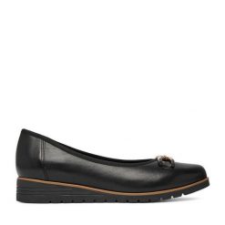 Baleriny Go Soft. Czarne baleriny GO SOFT, bez wzorów, bez obcasa. Za 199.99 zł.