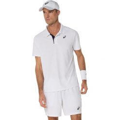 Polo Asics Court. Białe koszulki polo Asics, s, bez wzorów, z materiału, bez kołnierzyka, bez ramiączek. Za 232.95 zł.