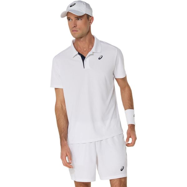 Polo Asics Court. Białe koszulki polo Asics, s, bez wzorów, z materiału, bez kołnierzyka, bez ramiączek. Za 232.95 zł.