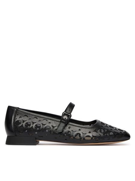 Caprice Baleriny 9-22511-46 Czarny. Czarne baleriny Caprice, bez wzorów, ze skóry, bez obcasa. Za 241.99 zł.