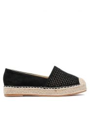 Jenny Fairy Espadryle WSS013-01 Czarny. Czarne espadryle Jenny Fairy, bez wzorów, z materiału, bez obcasa, bez zapięcia. Za 89.99 zł.
