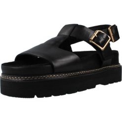 Sandały CLARKS ORIANNA SKY Czarny. Czarne sandały Clarks, bez wzorów, ze skóry, bez obcasa, bez zapięcia. Za 278.99 zł.