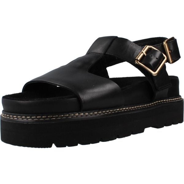 Sandały CLARKS ORIANNA SKY Czarny. Czarne sandały Clarks, bez wzorów, ze skóry, bez obcasa, bez zapięcia. Za 279.99 zł.