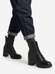 G-Star Raw Trzewiki CEO-WI34-CLEVELAND-04 Czarny. Czarne botki G-Star, bez wzorów, ze skóry, bez obcasa, na słupku, bez zapięcia. Za 429.99 zł.