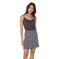 Damski tank top Protest Prtmimizan spaghetti. Czarne topy Protest, bez wzorów, bez kołnierzyka, bez ramiączek. W wyprzedaży za 99.90 zł.