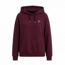 Bluza Puma Ess Elevated Comfort Hoodie Fl Damskie. Czerwone bluzy Puma, s, bez wzorów, z bawełny, z kapturem. Za 314.99 zł.