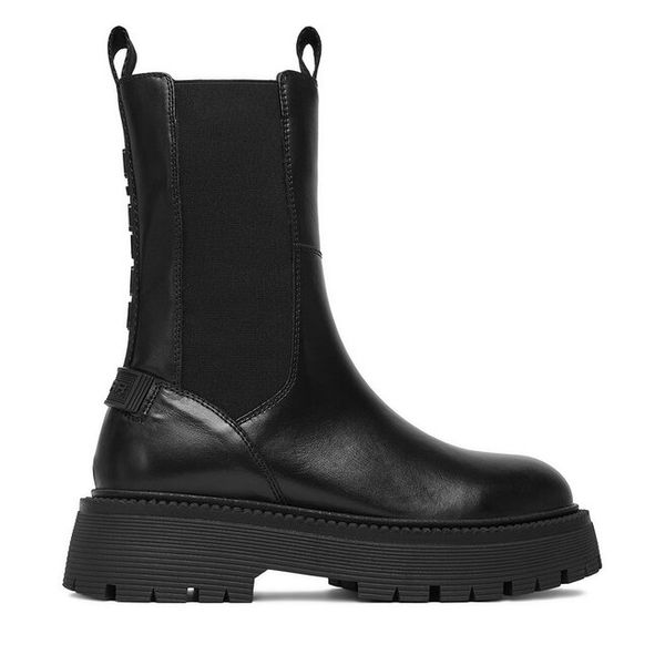 Sztyblety G-Star. Czarne botki G-Star, bez wzorów, bez obcasa, na płaskiej podeszwie, bez zapięcia. Za 383.99 zł.