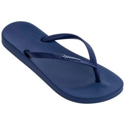Japonki plażowe damskie Ipanema Anatomic Colors Fem. Niebieskie klapki Ipanema, bez wzorów, z tkaniny, bez obcasa. Za 93.75 zł.