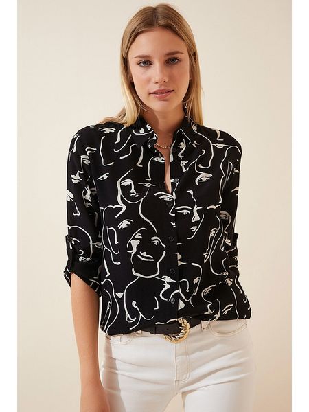 Happiness Istanbul Koszula w kolorze czarnym rozmiar: 42. Czarne koszule Happiness Istanbul, bez wzorów, z wiskozy, bez kołnierzyka, bez ramiączek. Za 78.99 zł.