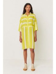 SKFK Sukienka "Lisabe" w kolorze żółto-białym rozmiar: S. Żółte sukienki SKFK, s, bez wzorów, z wiskozy, bez kołnierzyka, bez ramiączek, midi. Za 304.99 zł.
