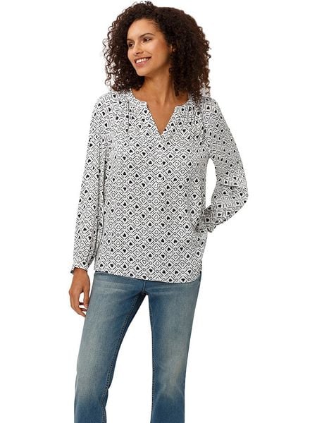 Heine Bluzka w kolorze białym rozmiar: 50. Białe bluzki Heine, bez wzorów, z wiskozy, bez kołnierzyka, bez ramiączek. Za 52.42 zł.