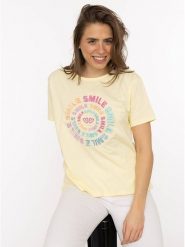 Zwillingsherz Koszulka w kolorze żółtym rozmiar: XL. Żółte bluzki Zwillingsherz, xl, bez wzorów, bez kołnierzyka, bez ramiączek. Za 82.99 zł.