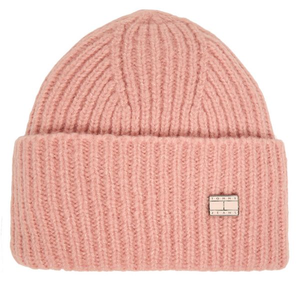 Czapka Tommy Hilfiger. Czerwone czapki TOMMY HILFIGER, bez wzorów. Za 199.99 zł.