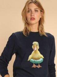 WOOOP Bluza "Duck" w kolorze granatowym rozmiar: XXL. Niebieskie bluzy Wooop, xxl, bez wzorów, z bawełny, bez kaptura. Za 108.99 zł.