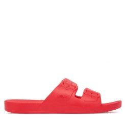 Klapki Freedom Moses. Czerwone klapki Freedom Moses, bez wzorów, bez obcasa. Za 149.99 zł.