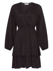 MOSS COPENHAGEN Sukienka "Hilena" w kolorze brązowym rozmiar: XS. Brązowe sukienki Moss Copenhagen, na co dzień, xs, bez wzorów, bez kołnierzyka, bez ramiączek, midi, proste. Za 208.99 zł.