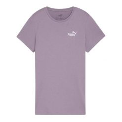 Damska Koszulka Z Haftem Essential. Fioletowe bluzki Puma, bez wzorów, sportowe, bez kołnierzyka, bez ramiączek. Za 120.99 zł.
