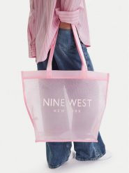 Nine West Torebka CEO-Eloura-LA374-4074 Różowy. Czerwone shopper Nine West, bez wzorów, z materiału, bez dodatków. Za 79.99 zł.