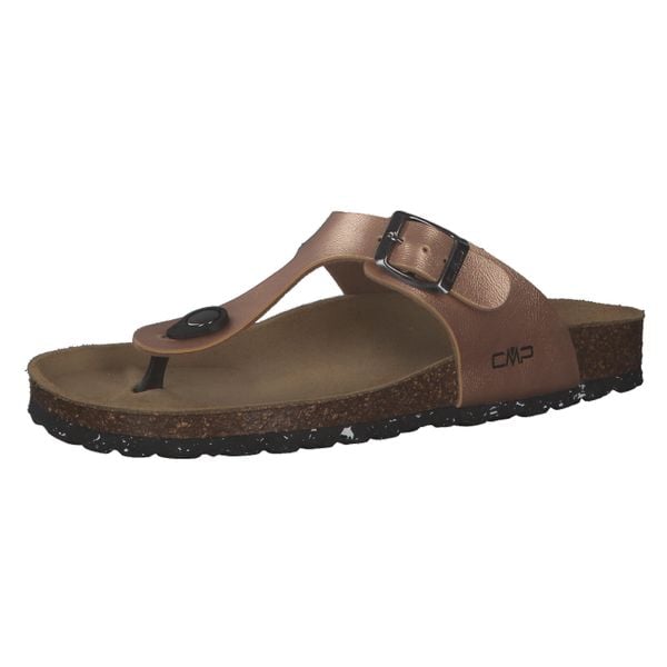 Sandały damskie CMP Eco Mymosa. Czerwone klapki CMP, bez wzorów, z materiału, bez obcasa, bez zapięcia. Za 129.99 zł.