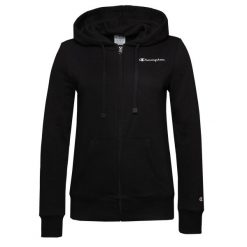Bluza sportowa damska Champion Hooded Full Zip Sweatshirt. Czarne bluzy Champion, na zimę, xs, bez wzorów, z kapturem. Za 289.99 zł.