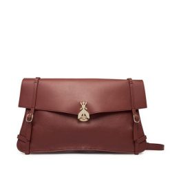 Torebka Patrizia Pepe. Brązowe listonoszki Patrizia Pepe, bez wzorów, bez dodatków. Za 1,619.00 zł.