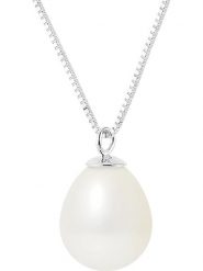 Pearline Złoty naszyjnik z perłą słodkowodną w kolorze białym - dł. 42 cm rozmiar: onesize. Białe naszyjniki Pearline, z perłą, złote. Za 438.21 zł.