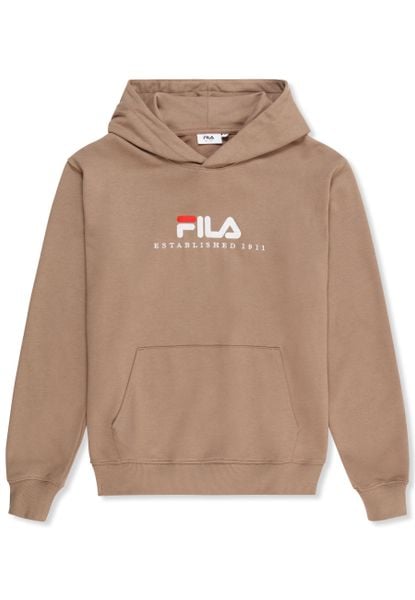 Bluza z kapturem Fila Valsera Regular Logo. Brązowe bluzy Fila, l, bez wzorów, z dresówki, z kapturem. Za 209.00 zł.