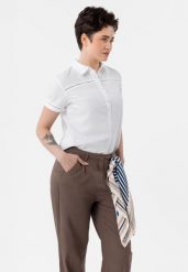 Biała koszula C-LIPERA. Białe koszule Volcano, l, bez wzorów, z bawełny, klasyczne, bez kołnierzyka, bez ramiączek. Za 89.99 zł.