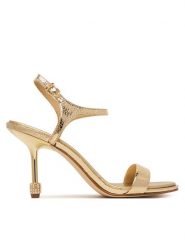 MICHAEL Michael Kors Sandały Ivy High 40S6IVHS1M Złoty. Żółte sandały MICHAEL Michael Kors, bez wzorów, ze skóry, bez obcasa, na szpilce, bez zapięcia. Za 809.99 zł.