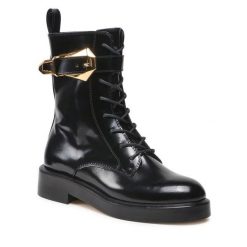 Botki Alberta Ferretti. Czarne botki Alberta Ferretti, bez wzorów, bez obcasa, na płaskiej podeszwie, bez zapięcia. Za 5,389.00 zł.