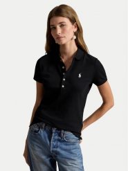 Polo Ralph Lauren Polo 211B18200011 Czarny Slim Fit. Czarne koszulki polo Polo Ralph Lauren, xl, bez wzorów, bez kołnierzyka, bez ramiączek. Za 639.99 zł.