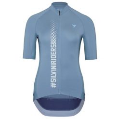 Koszulka rowerowa (z krótkim rękawem) damska SILVINI Women Jersey MAZZANA. Niebieskie koszulki sportowe Silvini, bez wzorów, z jersey, bez ramiączek. Za 455.09 zł.