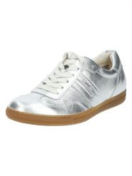 Paul Green Skórzane sneakersy w kolorze srebrnym rozmiar: 38. Szare trampki Paul Green, bez wzorów, bez zapięcia. Za 304.99 zł.