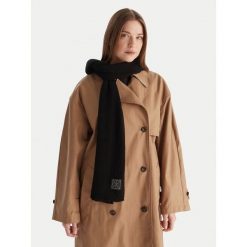 Szalik Calvin Klein. Czarne szaliki Calvin Klein, bez wzorów. Za 599.99 zł.