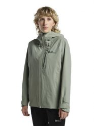 Jack Wolfskin Kurtka funkcyjna "Eagle Peak 2L" w kolorze khaki rozmiar: L. Brązowe kurtki sportowe Jack Wolfskin, l, bez wzorów, bez kaptura, outdoorowe. Za 299.37 zł.