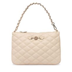 Torebka Guess. Brązowe kopertówki Guess, z aplikacjami, bez dodatków. Za 264.99 zł.