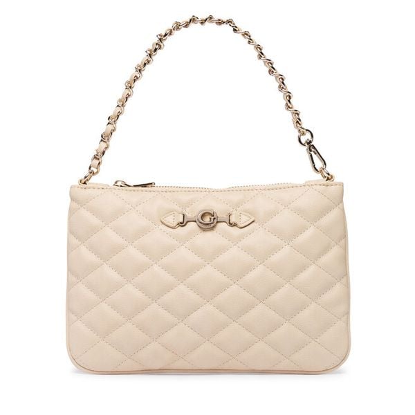 Torebka Guess. Brązowe kopertówki Guess, z aplikacjami, bez dodatków. Za 264.99 zł.