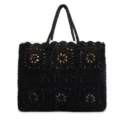 Torebka TWINSET. Czarne torebki klasyczne Twinset, bez wzorów, bez dodatków. Za 999.99 zł.