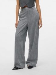 Vero Moda Spodnie w kolorze szarym rozmiar: L/L30. Szare spodnie materiałowe Vero Moda, l, bez wzorów, z materiału, z podwyższonym stanem. Za 96.83 zł.