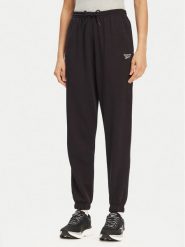 Reebok Spodnie dresowe 100071691 Czarny Regular Fit. Czarne spodnie dresowe Reebok, xl, bez wzorów, z bawełny. Za 129.99 zł.